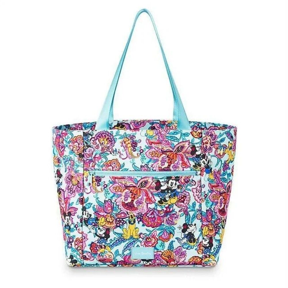 Vera Bradley Mickey and Friends Colorful Garden Drawstring Tote Beach Bag
